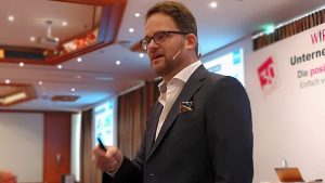 Sebastian Deppe, BBE Handelsberatung GmbH beim WIR-FÜR-SIE Jubiläums-Unternehmerkongress 2019